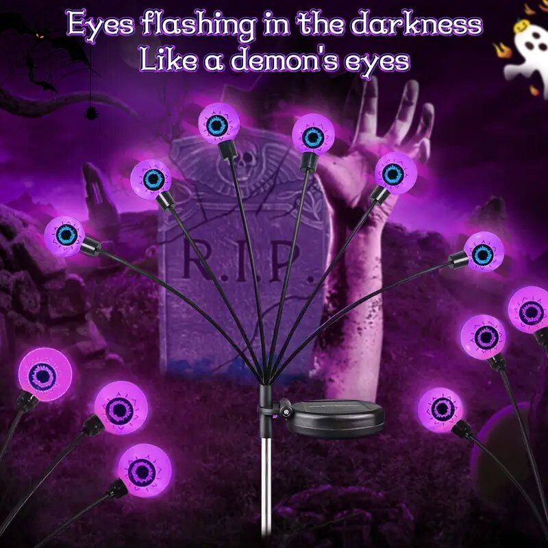 Outdoor Power Hub - Solar Halloween Eyeball Garden Plug Lights