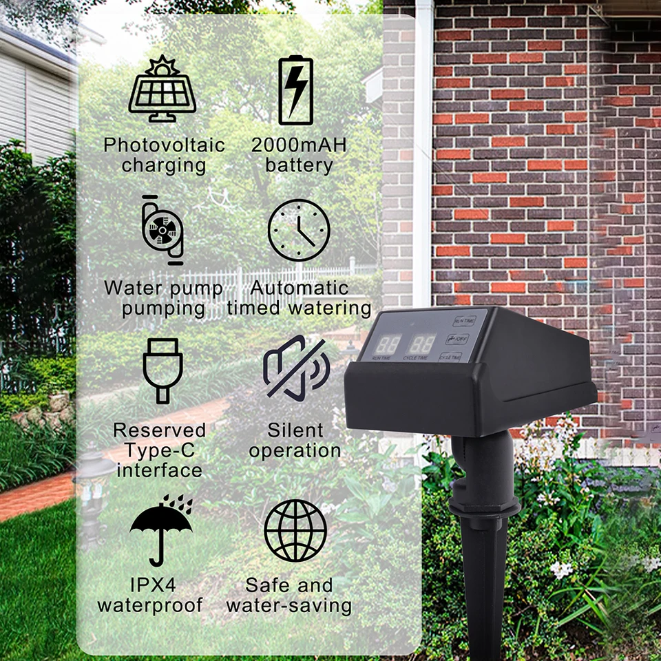New Solar Powered Irrigation T - Outdoor Power Timer ulasan dan harga