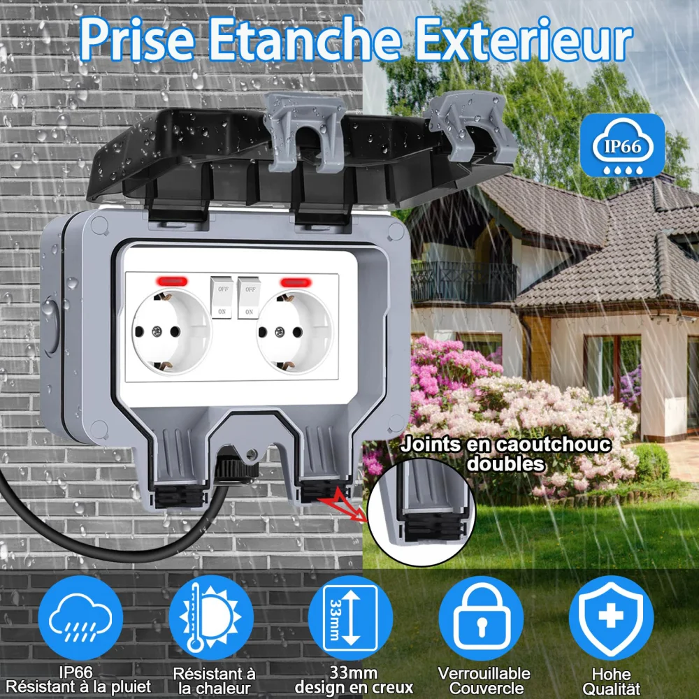 European-Style Outdoor Socket  - Power Switch Outdoor ulasan dan harga