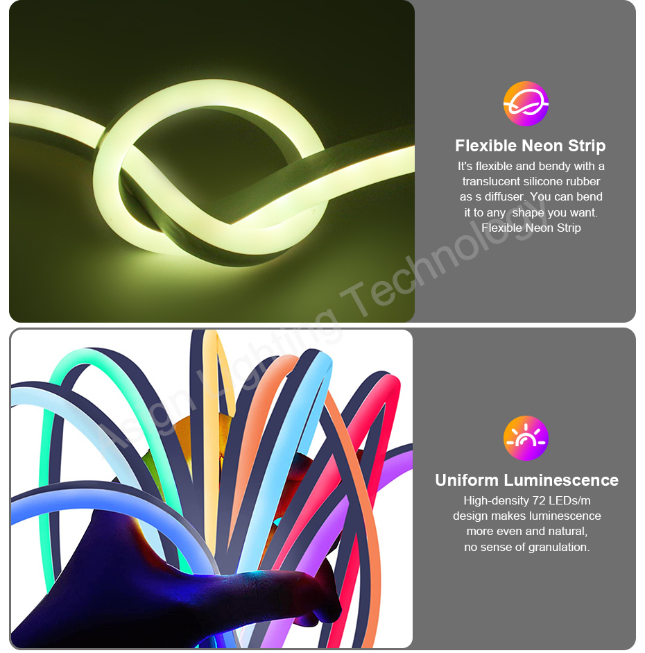 220V RGB LED Neon Strip with E - Outdoor Power Hub ulasan dan harga
