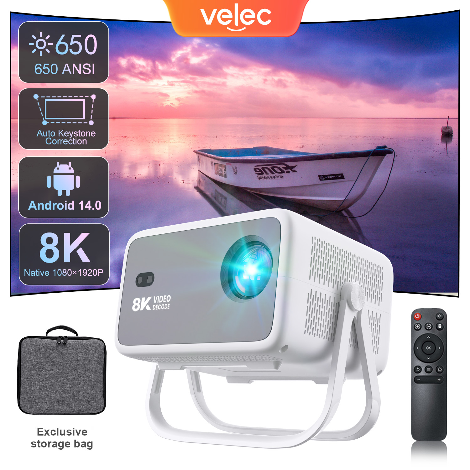 Velec New Projector 8K Video D - Outdoor Power Module ulasan dan harga