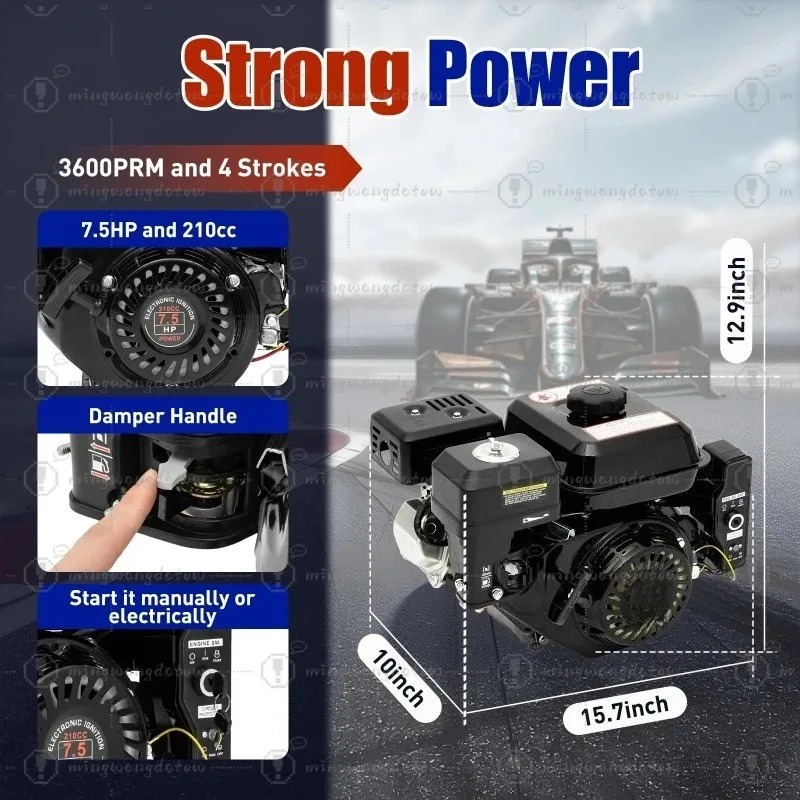4 Stroke 212cc 7.5HP Gas Engin - Log Splitter Electric ulasan dan harga