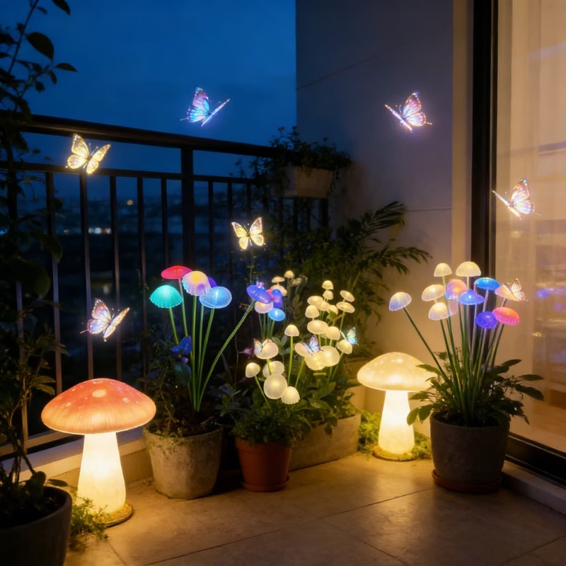 Solar Jellyfish Mushroom Light - Outdoor Power Hub ulasan dan harga
