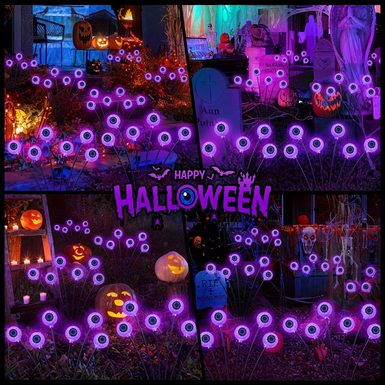 Solar Halloween Eyeball Garden - Outdoor Power Hub ulasan dan harga