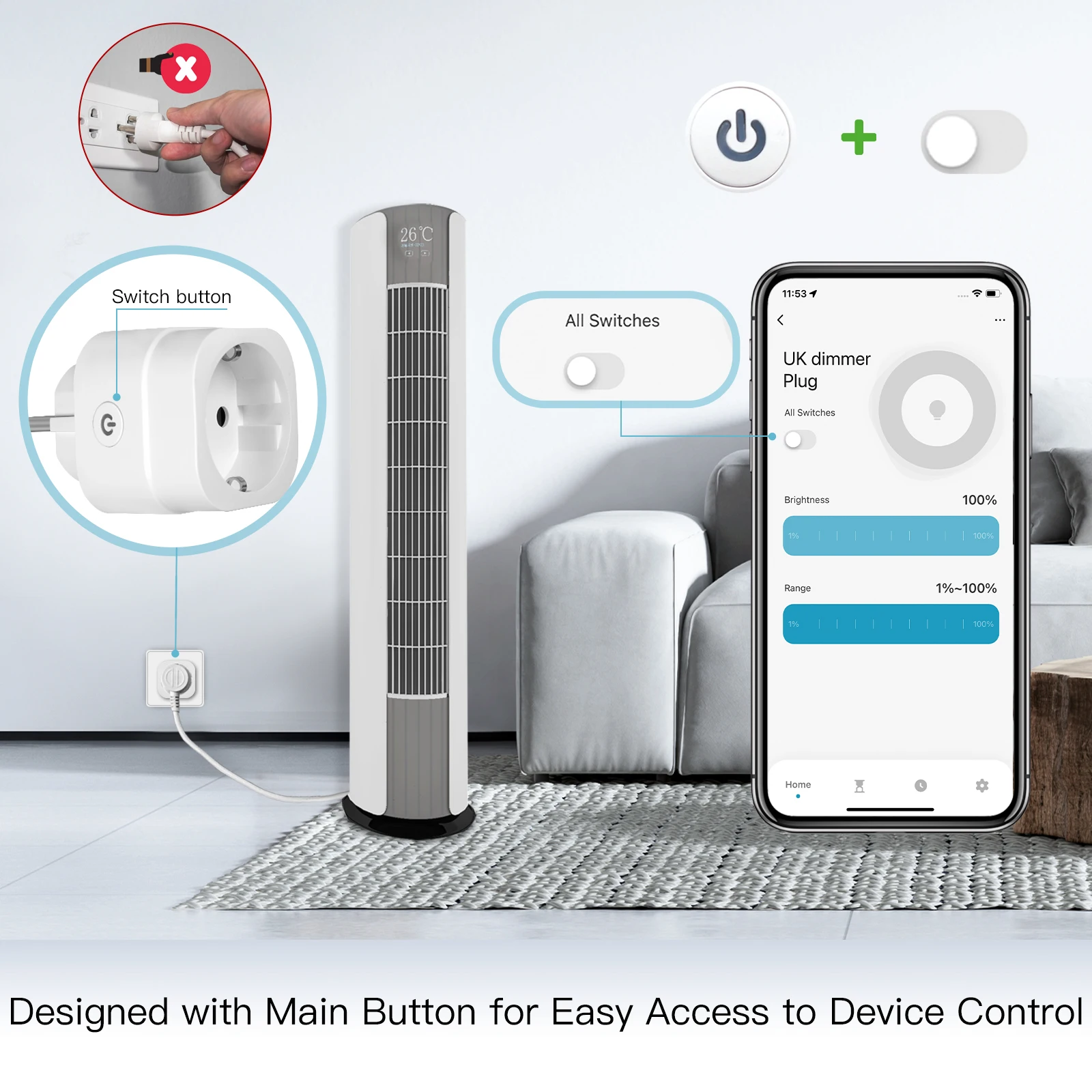 MOES Tuya WiFi Smart Plug Dimm - Outdoor Power Timer ulasan dan harga