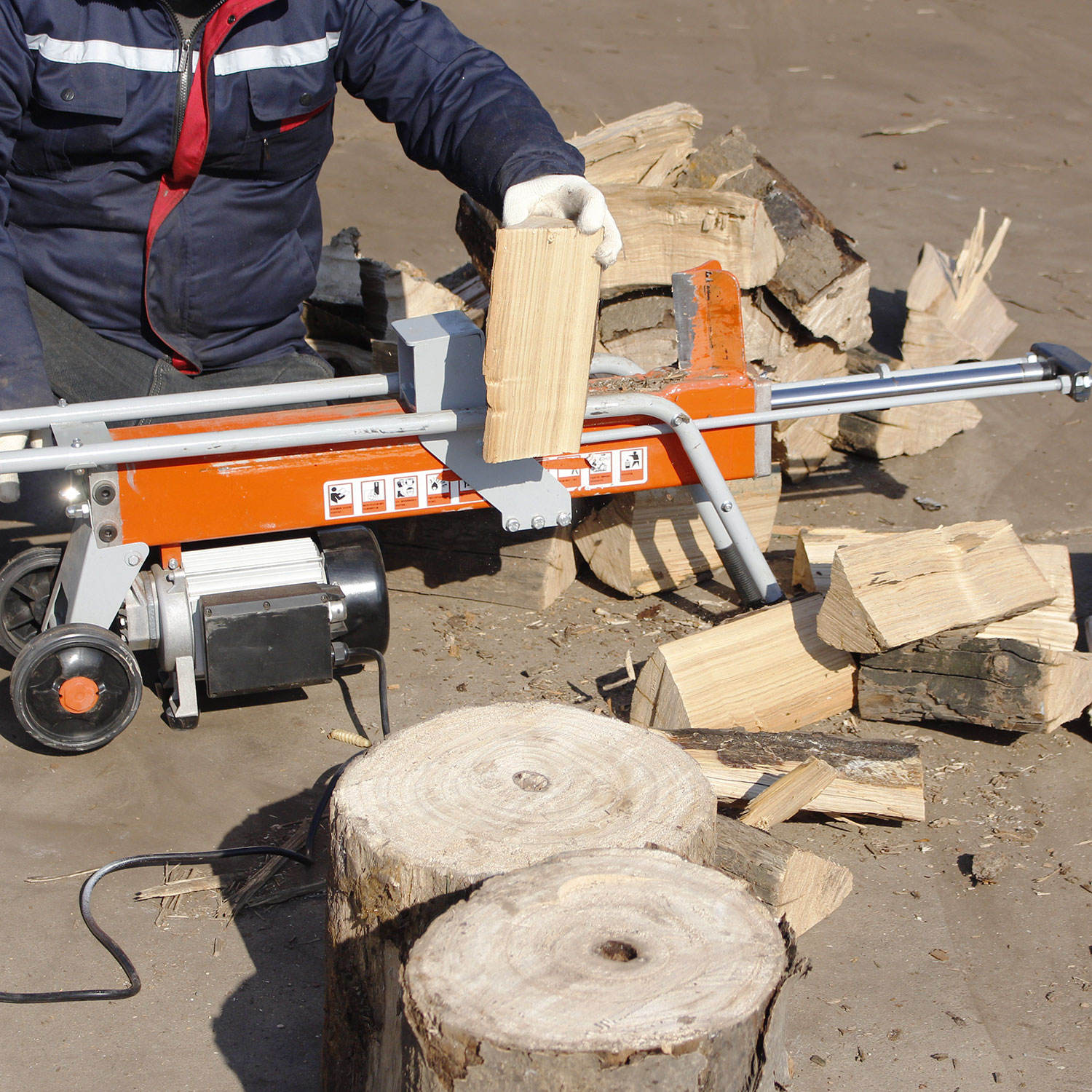 8 Ton Portable Hydraulic Elect - Log Splitter Electric ulasan dan harga