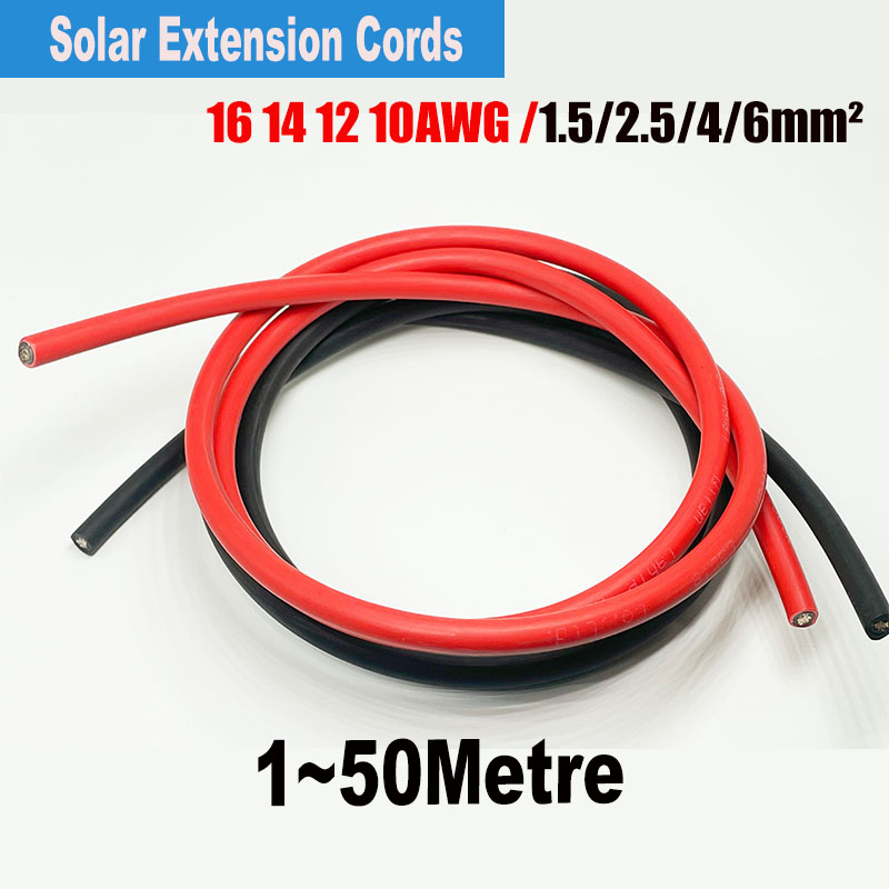 Solar Panel Wire 16/14/12/10aw - Outdoor Power Extension Cord ulasan dan harga