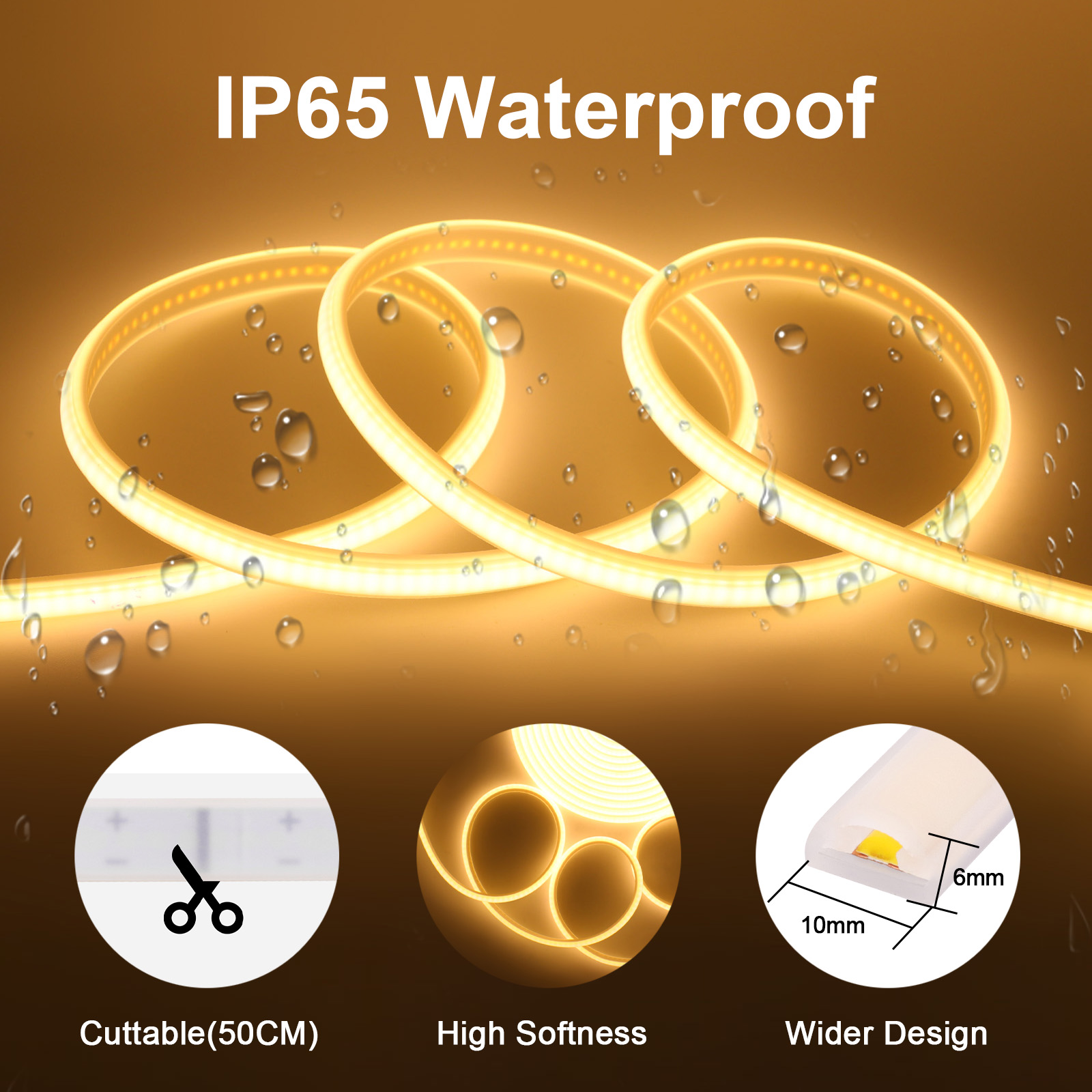 Dimmable COB LED Strip Light 2 - Outdoor Power Hub ulasan dan harga